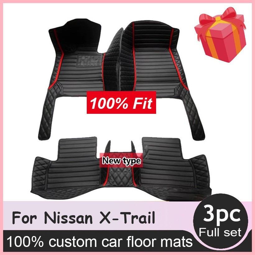 Car Floor Mats For Nissan X-Trail T32 2017~2020 7 Seater Waterproof Rug ...
