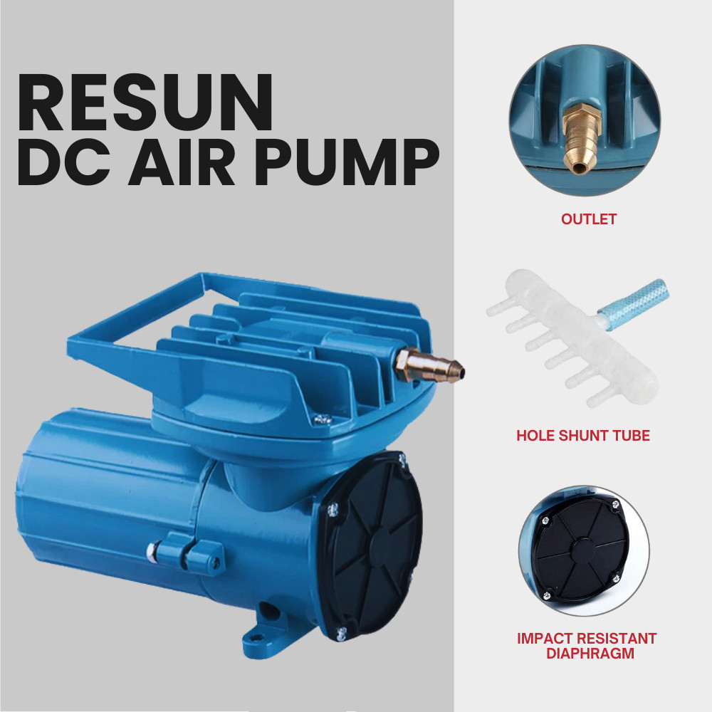 RESUN Aerator Pump Oxygen For Fish Pond Air Compressor For Aerator ...