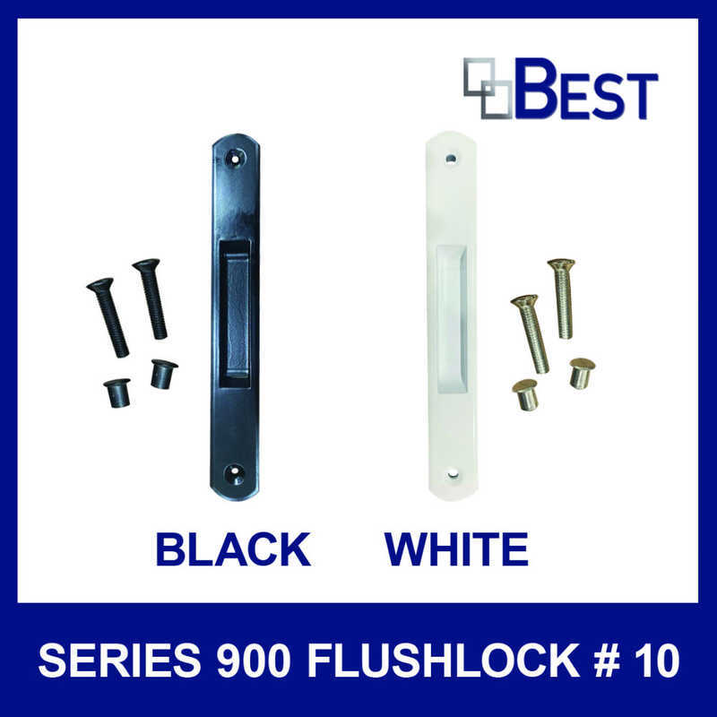 900 Series Flush Lock 798 # 10 Aluminum Sliding Door (Black & White ...