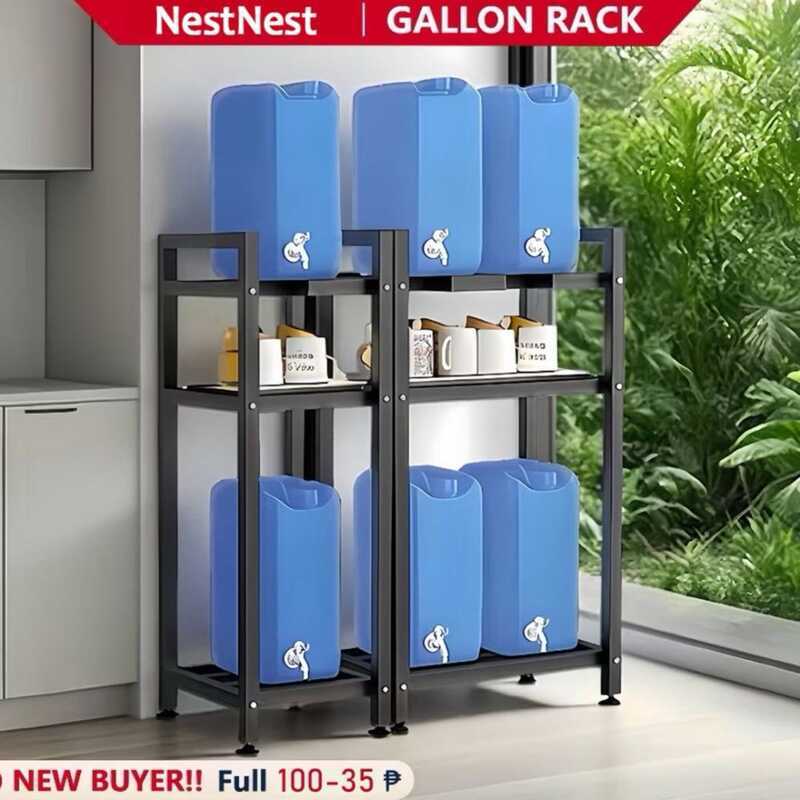 Nestnest Multi-Layer Water Container Rack Heavy Duty Gallon Stand ...