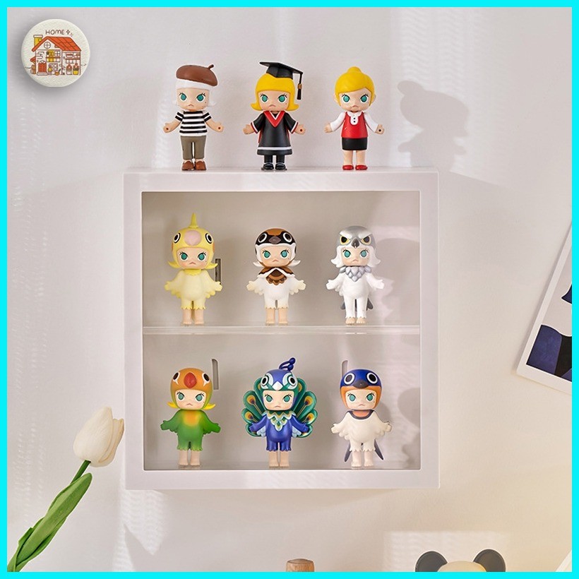 Wall mounted character display cabinet, multi-layer acrylic blind box ...