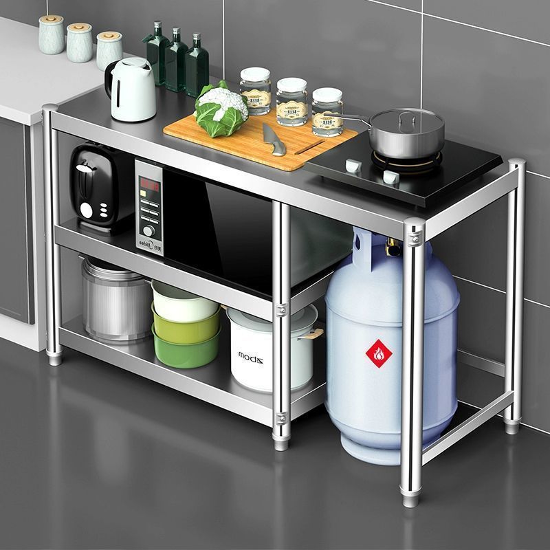 Gas Stove Stand with LPG roller Stainless Gas Rack Stove Rack Kitchen ...