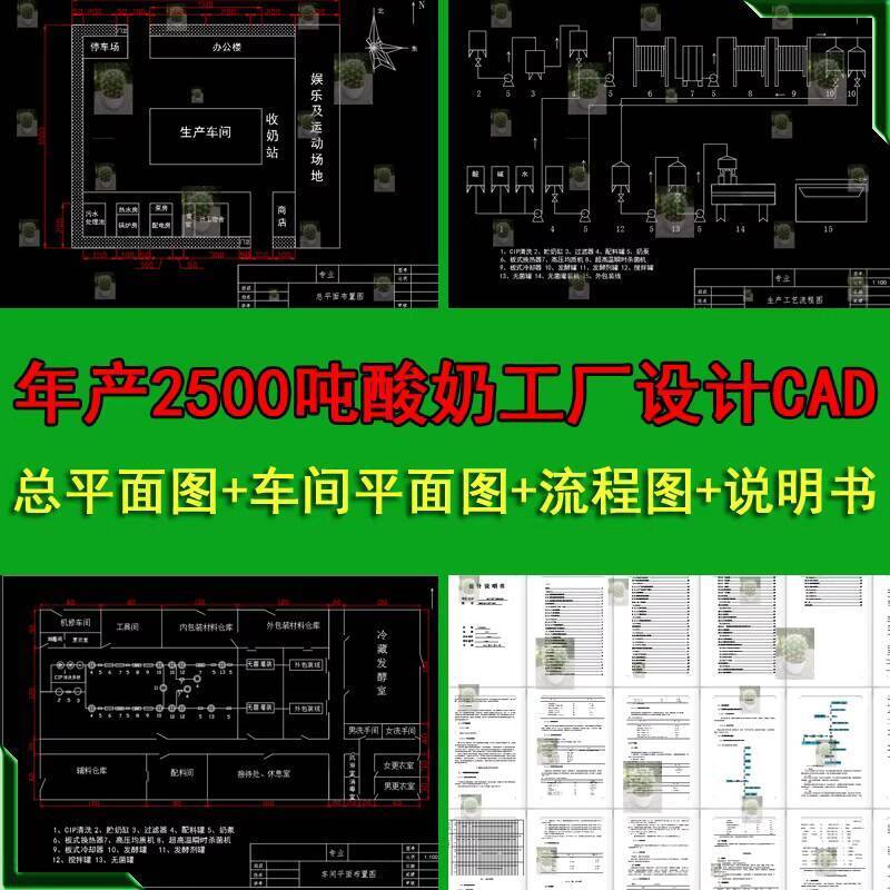 COD COD Yogurt Food Factory Beverage Processing Workshop Layout Diagram ...