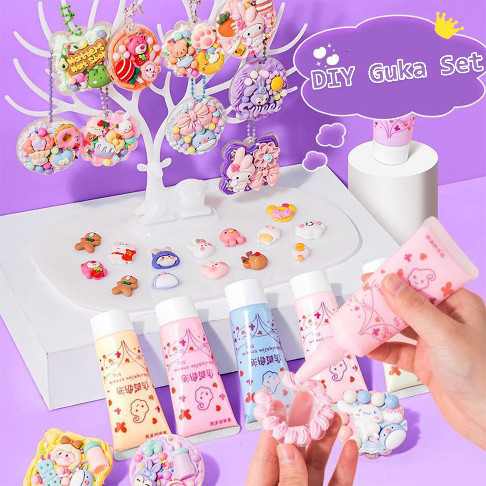 Guka Set Box Guka Keychain Making Set Material DIY Guka Stickers Set ...
