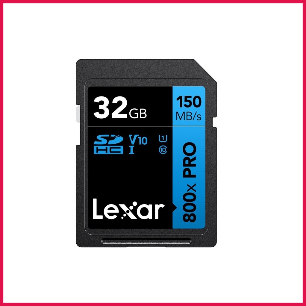 ☸ Lexar BLUE 800X SDHC / SDXC 32GB 64GB 128GB UHS-I Class 10 SD Card w ...