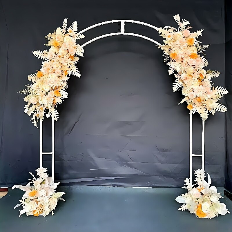 Wedding props Wrought iron double pole arch shelf stage layout runway ...