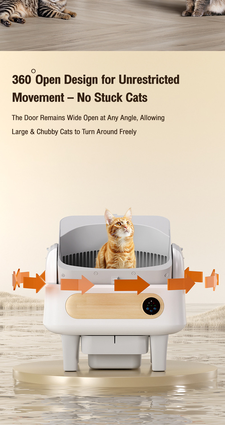 Smart Self-Cleaning Cat Litter Box - Automatic, Odor Control, Large ...