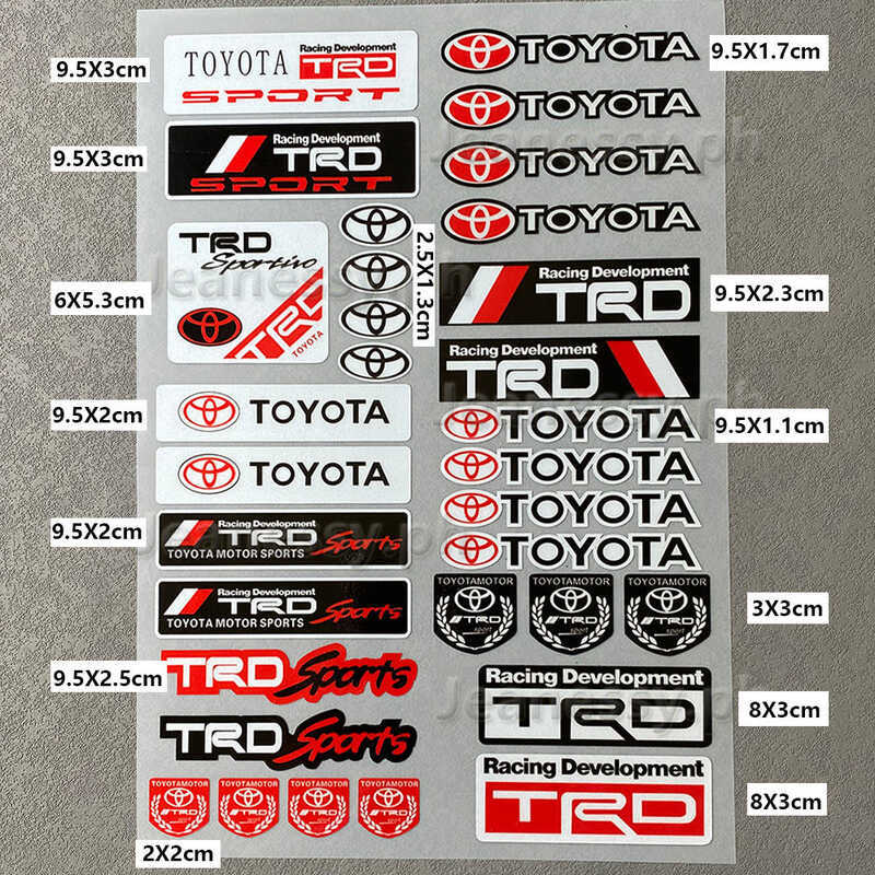 Refictive Sticker TRD SPORTS Logo Emblem Decal Replacement Badge ...
