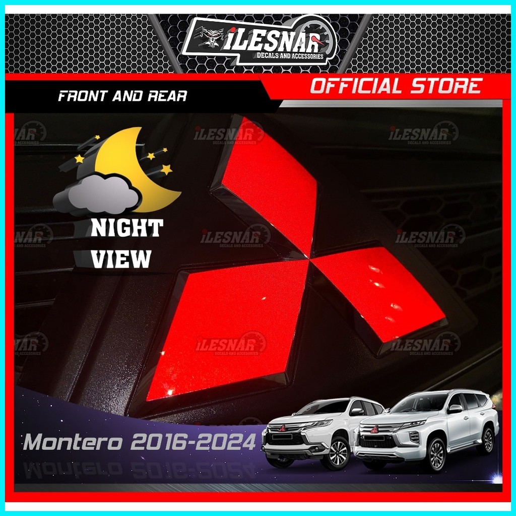 Mitsubishi Montero Sport 2016-2025 Front and Rear Logo Sticker | Shopee ...