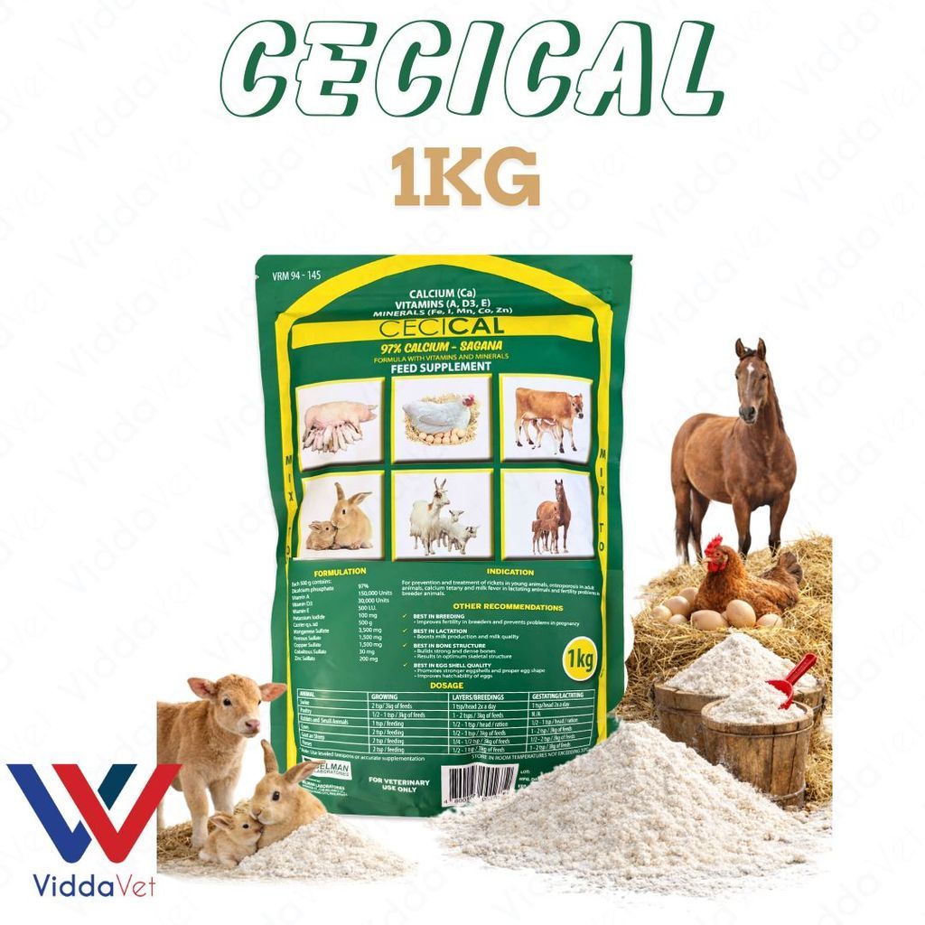 1kg Cecical with Calcium Powder Feed Supplement for Farm Animals ...