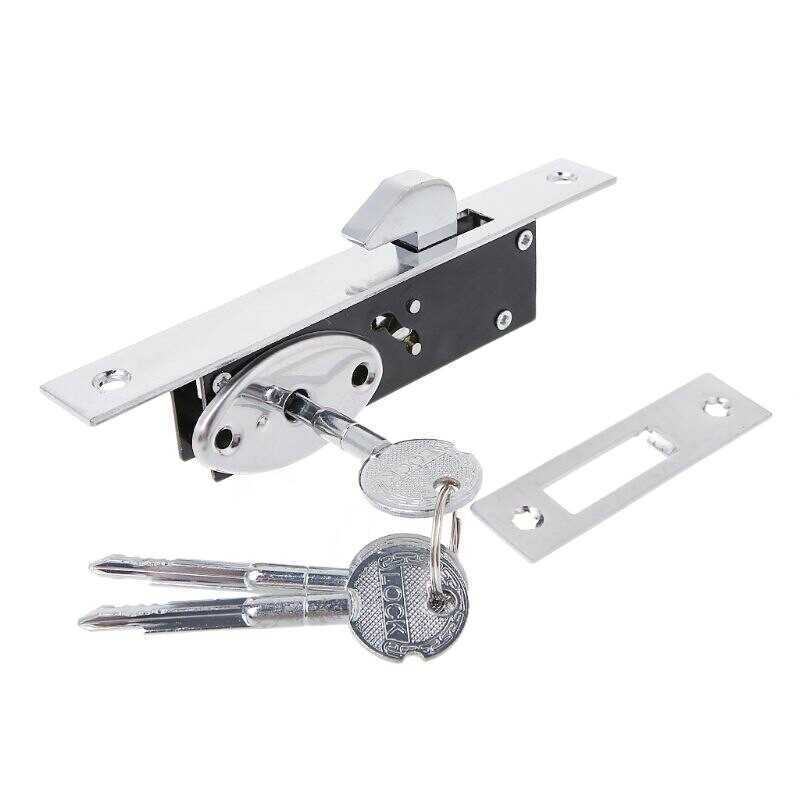 Recessed Cross-Shaped Key Sliding Lock, Double-Sided Recessed Door Hook ...