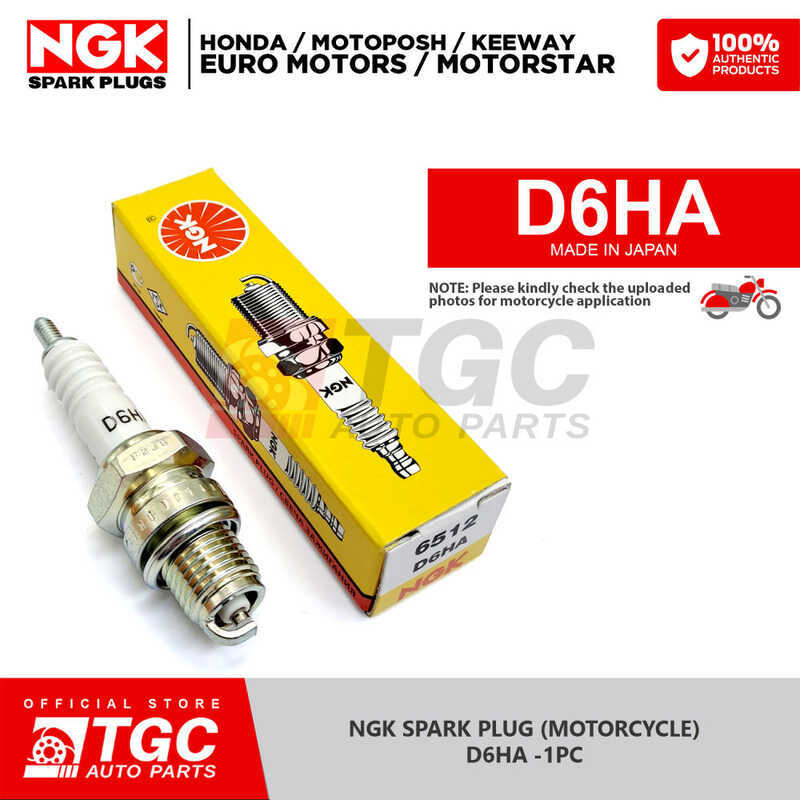 NGK Spark Plug D6ha Motorcycle HONDA TMX 155, CB 400/ KAWASAKI Bajaj CT ...
