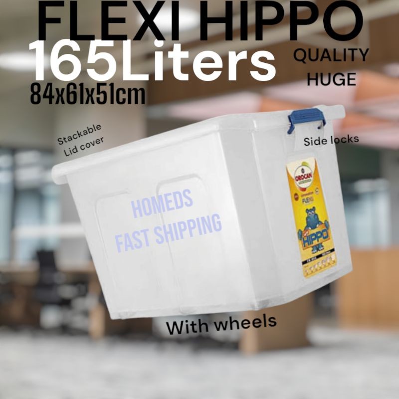 orocan Flexi hippo storage 165liters stackable huge box with wheels ...