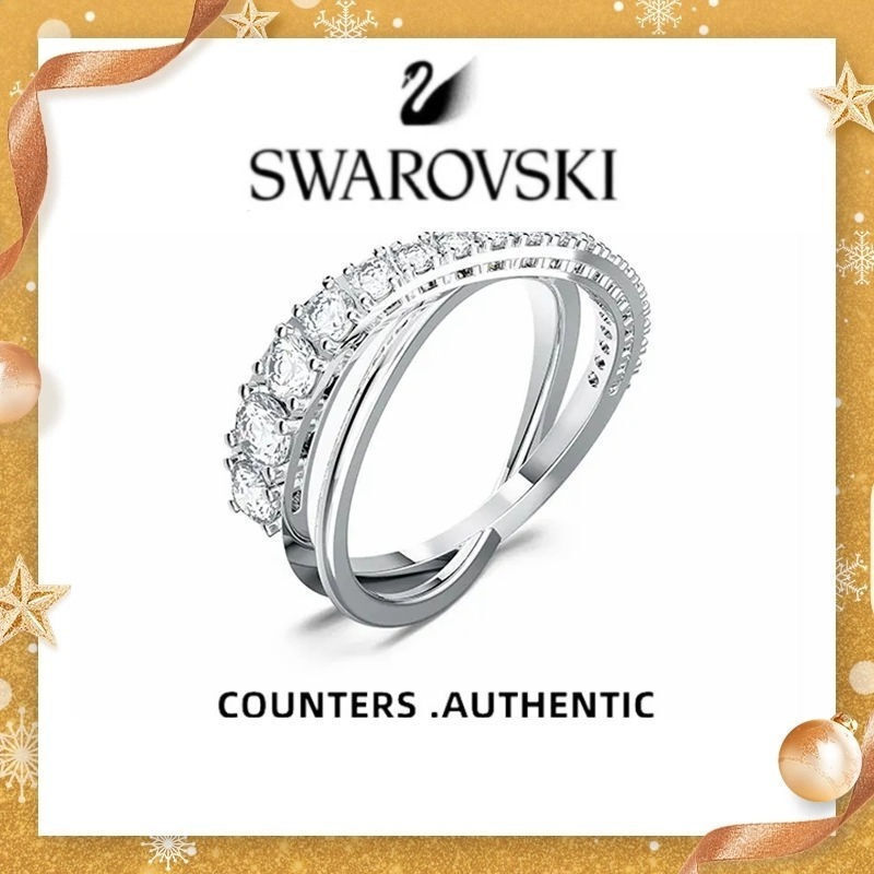 100% Original Swarovski Twist Rows Ring | Shopee Philippines