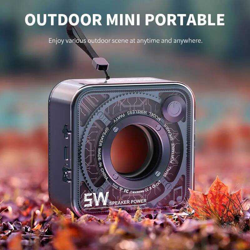 Transparent Mecha Cube Bluetooth Speaker with Retro Cartoon Design ...