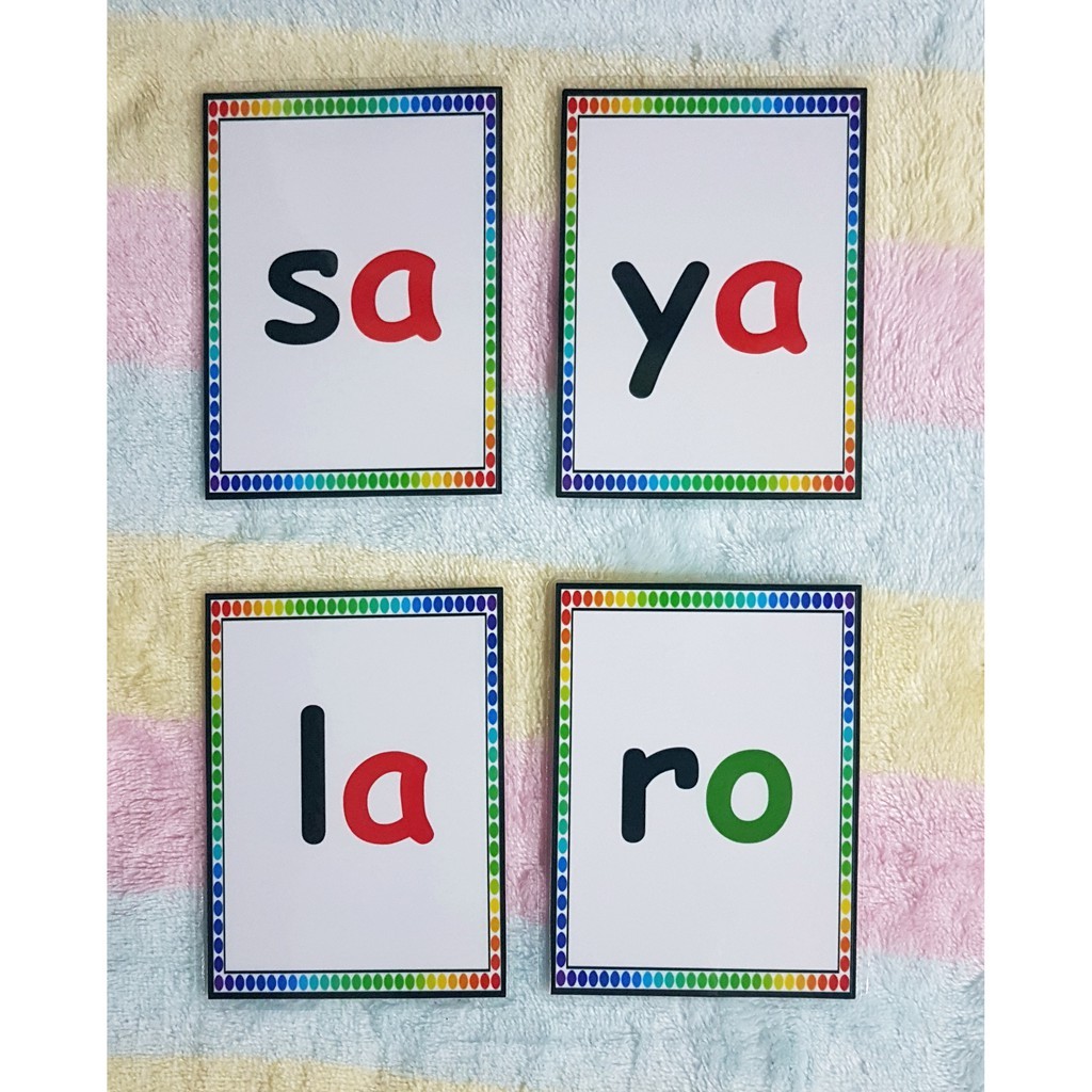 ABAKADA Laminated Flashcards 80pieces | Shopee Philippines