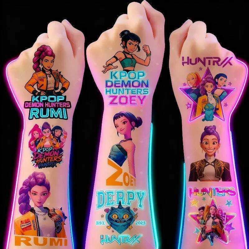 20Pcs/ Set Rumi Kpop Demon Hunters Temporary Tattoo Stickers Cute ...