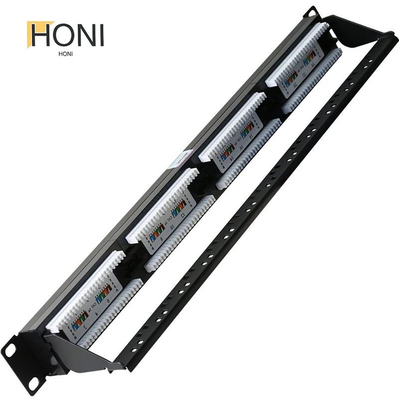 HONI CAT6 24 Ports Patch Panel, Rack Mount - 19 inch, RJ45 Ethernet ...