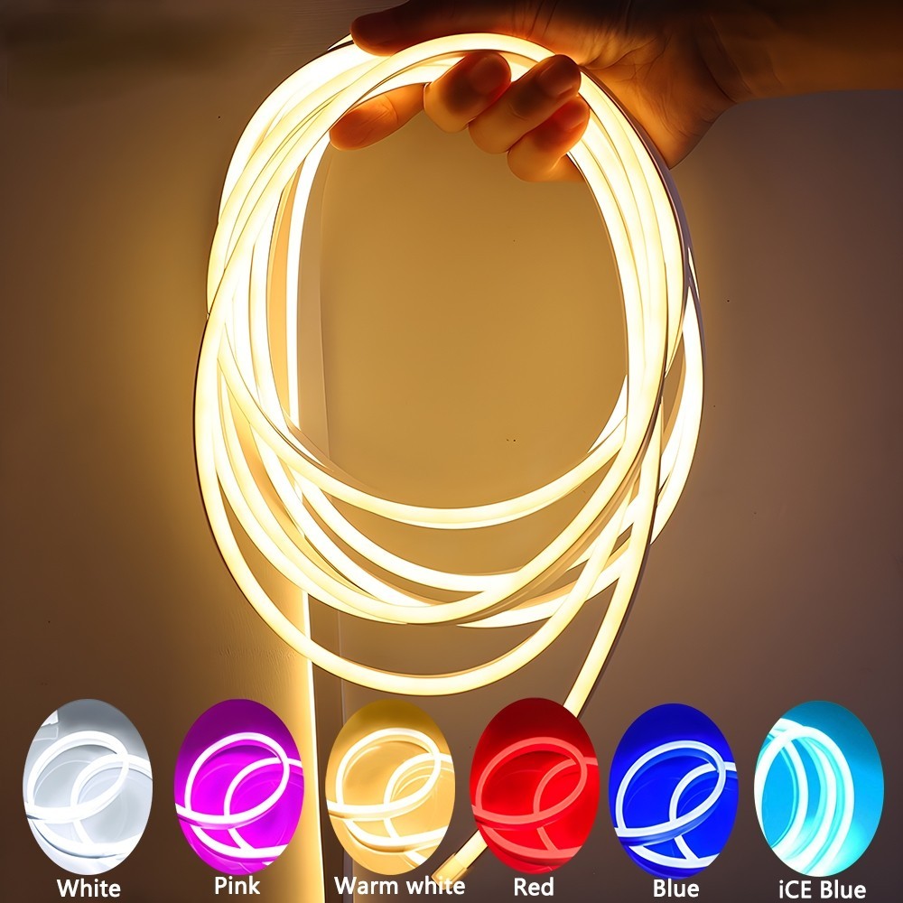 24V Neon LED Rope Light, Soft Uniform Glow Strip for Bedroom, Bar ...