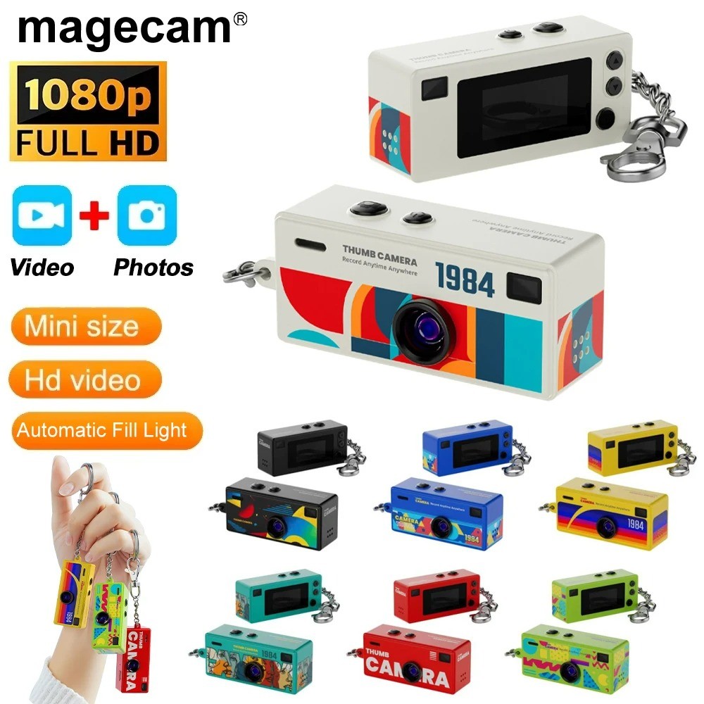 Mini Keychain Thumb Camera with 1080P HD Video Recording and 130 Degree ...