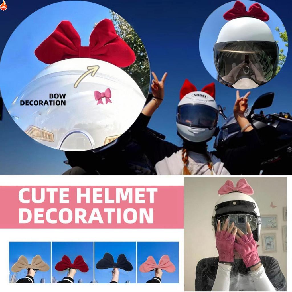 Helmet Ribbon decoration Helmet Bow Motorcycle Electric Bike Skiing ...