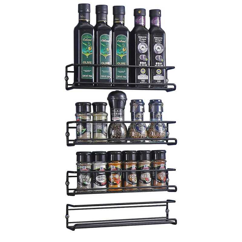 Mounted Cabinet 4 Pack Space Saving Wall Organizer Spice Rack | Shopee ...