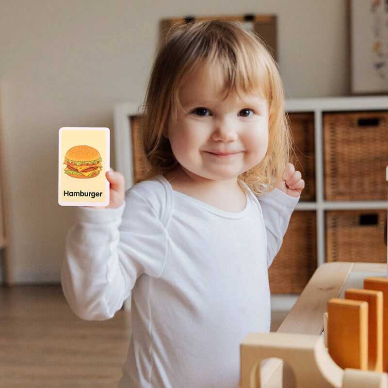 2 Sets Eduional Learning Cards Coated Paper Household Kids Flash Cards ...