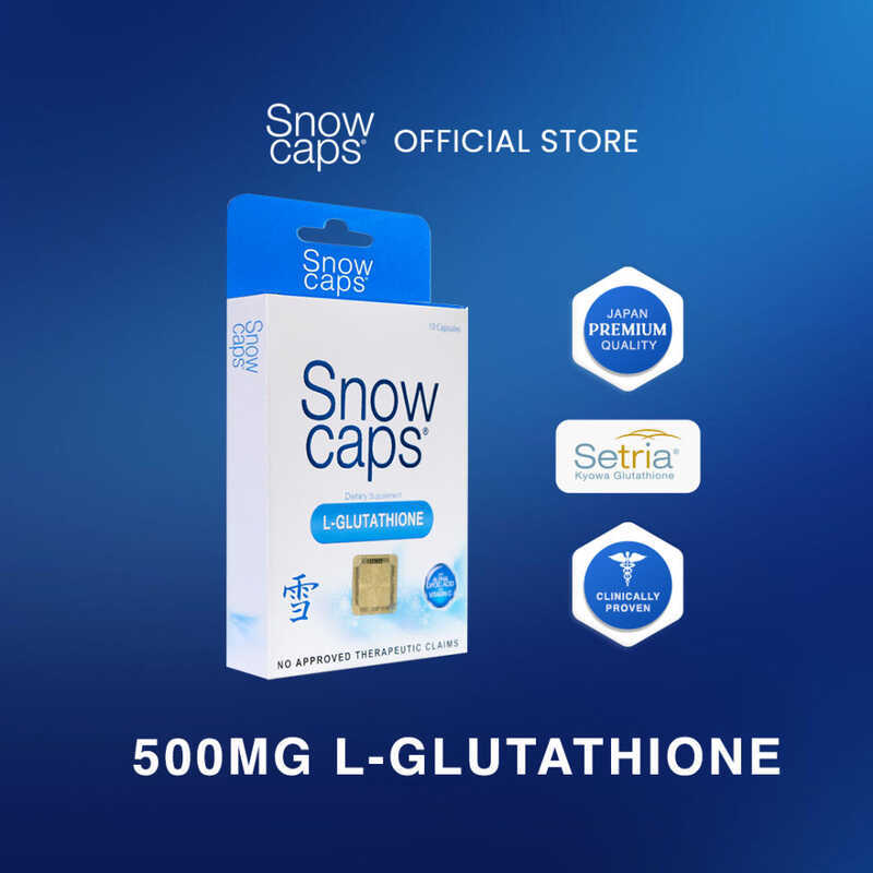 snowcap glutathione price SnowCaps is the brand that contains 500mg of premium L- Glutathione from Japan since 2007. Throughout the years, our Glutathione formula has brought in consumers with heartwarming stories and continued loyalty. Proud Premium Snowcaps L-Glutathione 500Mg 10Caps