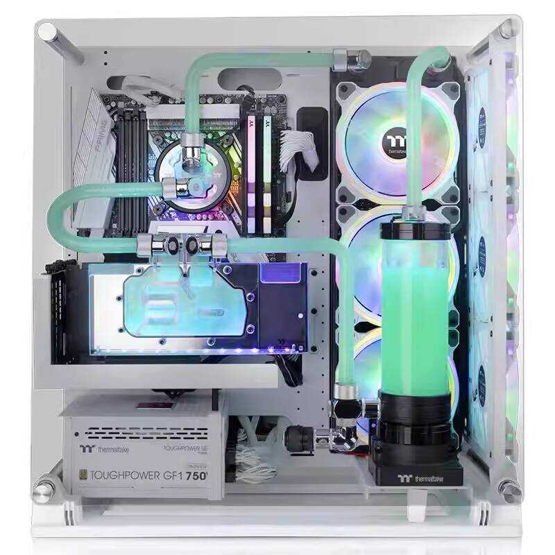 TT Computer PC Tempered Glass Desktop Wall-Mounted Open Irregular Shape ...