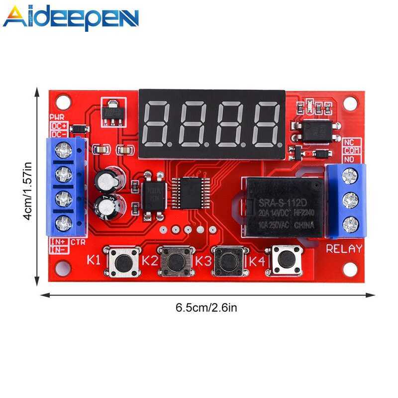 Aideepen Time Delay Relay DC 5V 12V 24V Timer Module Trigger Cycle ...