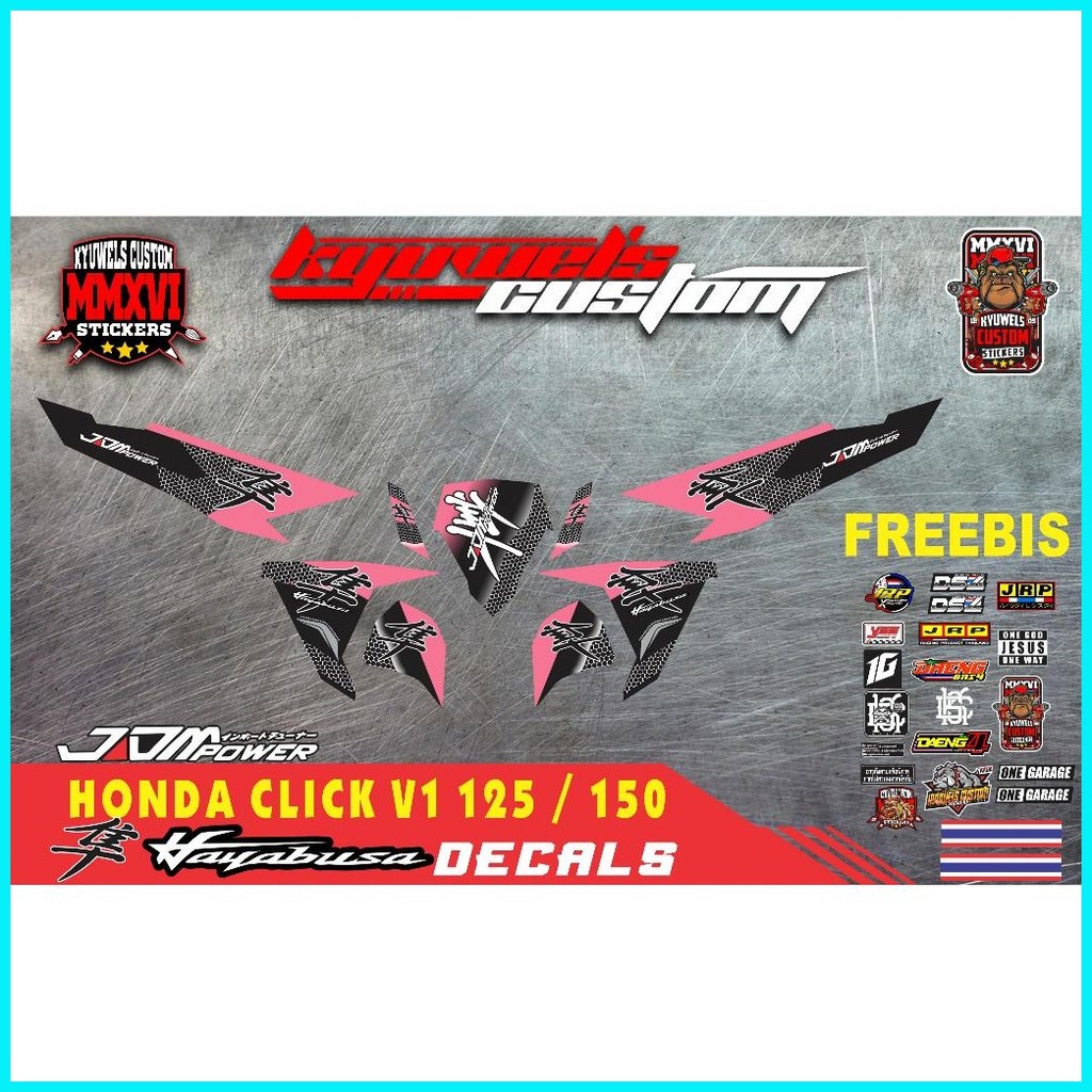 CLICK V1 HAYABUSA DECAL STICKER | Shopee Philippines