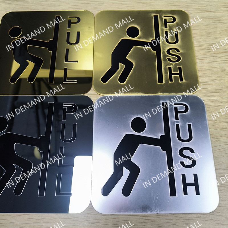 Fast Shipping 14*14CM Acrylic Signage Shop Door Pull Push Sign (Acrylic ...
