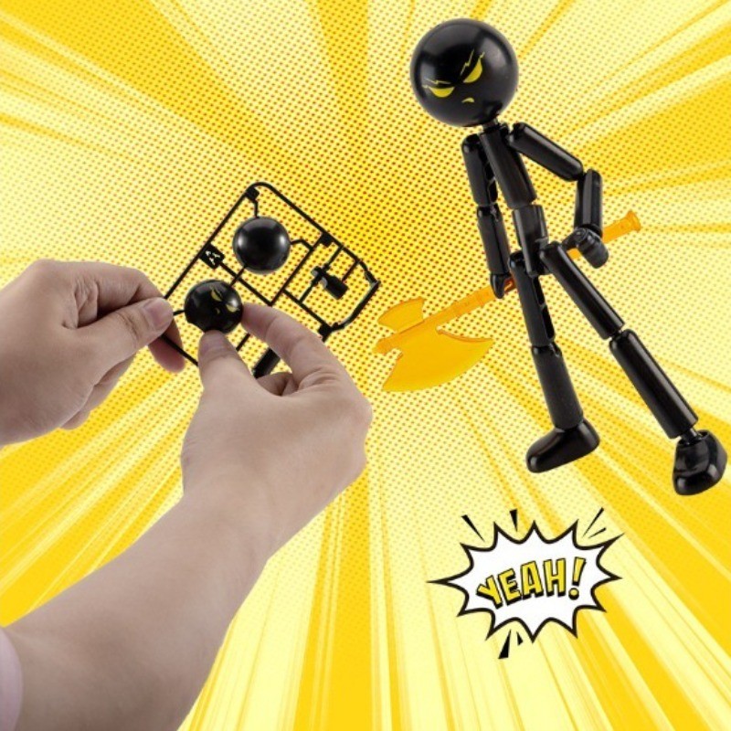 Crazy Matchstick Man Assembly Model Stickbot Action Figure Robot 13 ...