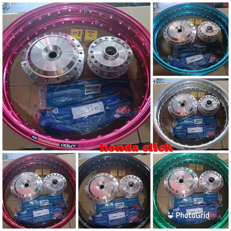 RIM SET HONDA CLICK BY VANZBOY AND APIDO TAKASAGO RAYUS CHROME HUB ...