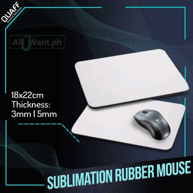 Sublimation Printable Rubber Mouse Pad 3Mm 18Cm By 22 Cm Area Size B9e ...