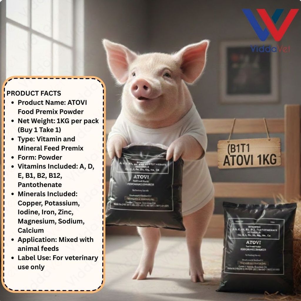 B1T1 ATOVI 1KG Vitamin Mineral Feed Premix Powder For Animals Livestock ...