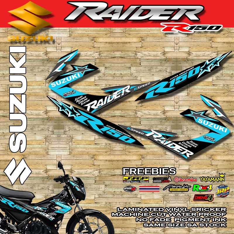 Raider 150 carb Decals Sticker Star Edition With Freebies | Shopee ...
