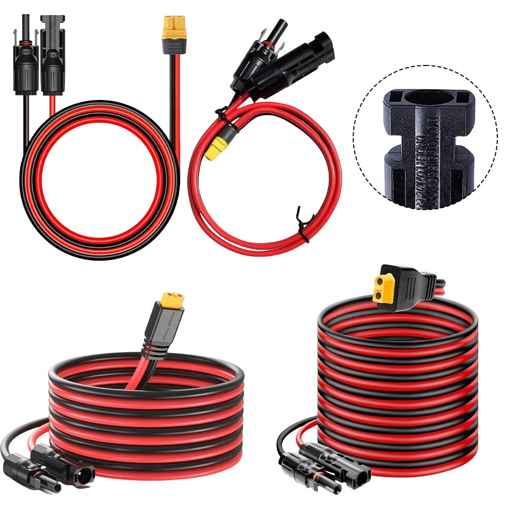 【CRAZYSPE】Solar to for XT60 Charge Extension Cable 10AWG Solar ...