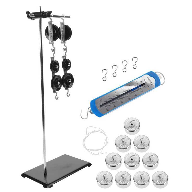 1Set Pulley Set Ching Tool Adjustable Bracket Physics Experiment Kit ...