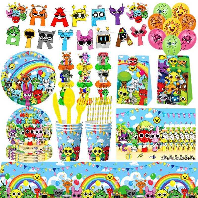 Sprunki Decoration Sprunky Theme Tablee Party Deco Kit Cups Plate ...