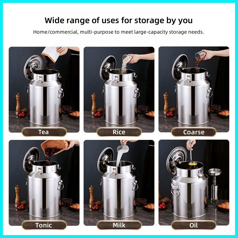 rice dispenser metal 25 kg stainless rice bucket banga lagayan ng bigas ...