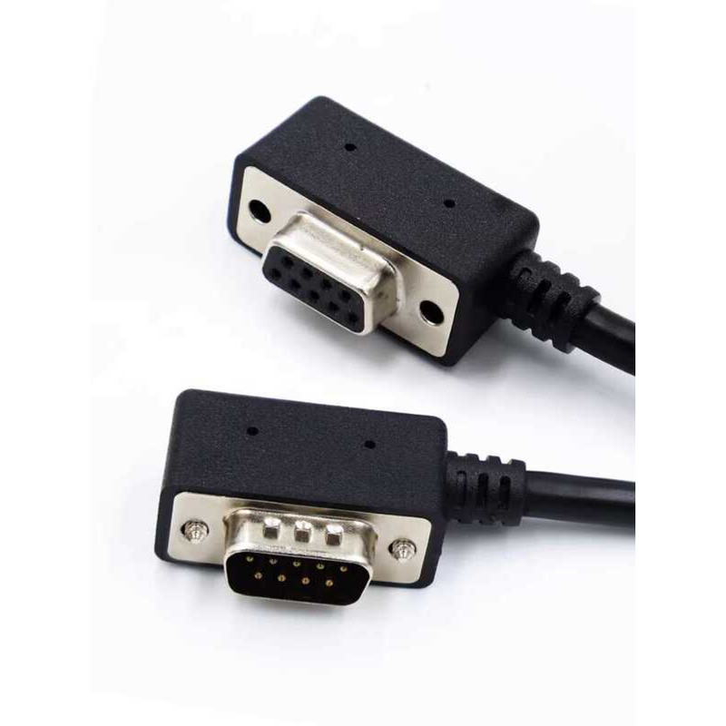 DB9 Adapter Female to Male Elbow Pure Copper Connection 9-Pin Serial ...