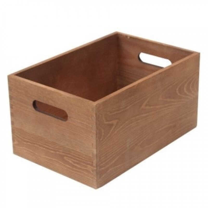 Nail-Made Wooden Uncovered Storage Box Desktop Wooden Box Storage Bin ...