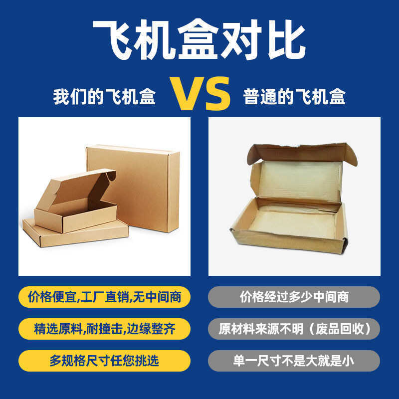 Airplane Box Corrugated Express Box Extra Hard Kraft Paper Box Square ...