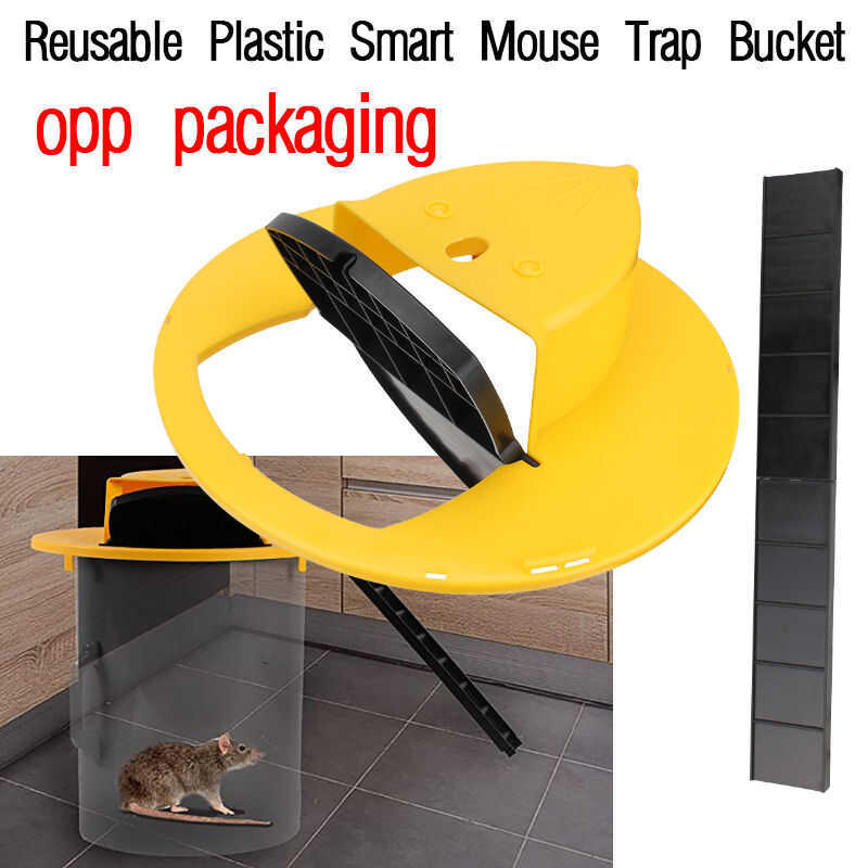 Reset Rat Catching Mice Traps Flip Mousetrap Slide Bucket Lid Mouse ...