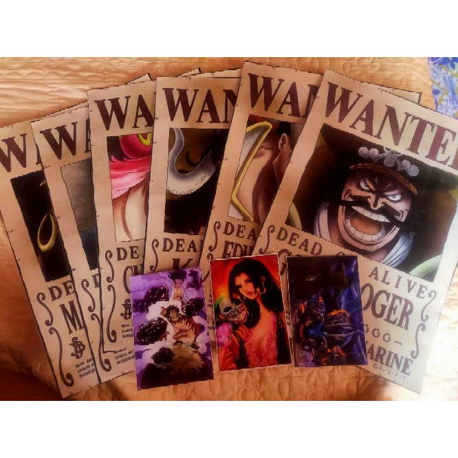 One Piece Bounty Poster Strawhat Crew & Yonko's Bounty Poster Sticker ...