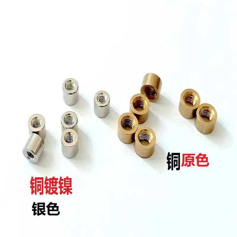 Brass Nickel-Plated Round Double-Pass Connector Copper Standoff PCB ...