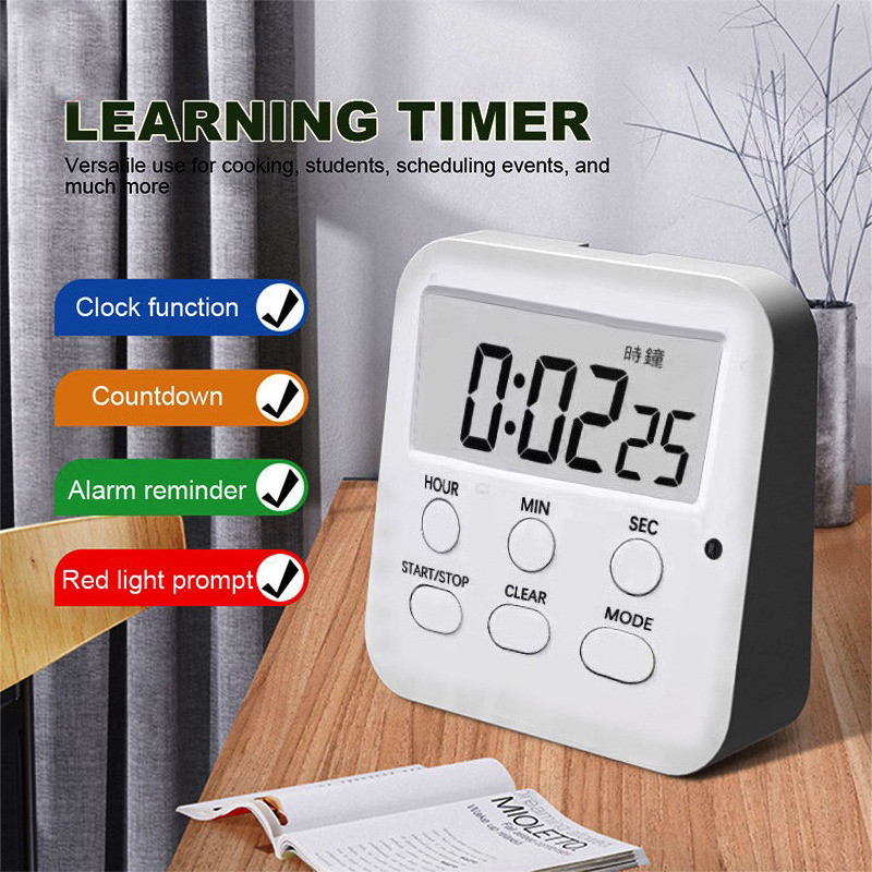 Kitchen Cooking Timer Loud Alarm Large LCD Digital Countdown Up Clock ...