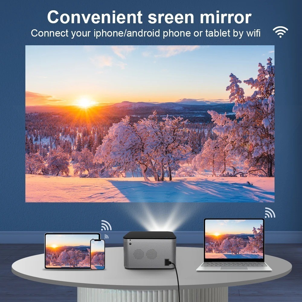 Magcubic HY350 Projector 4K 580ANSI Android Auto Focus Voice Control ...