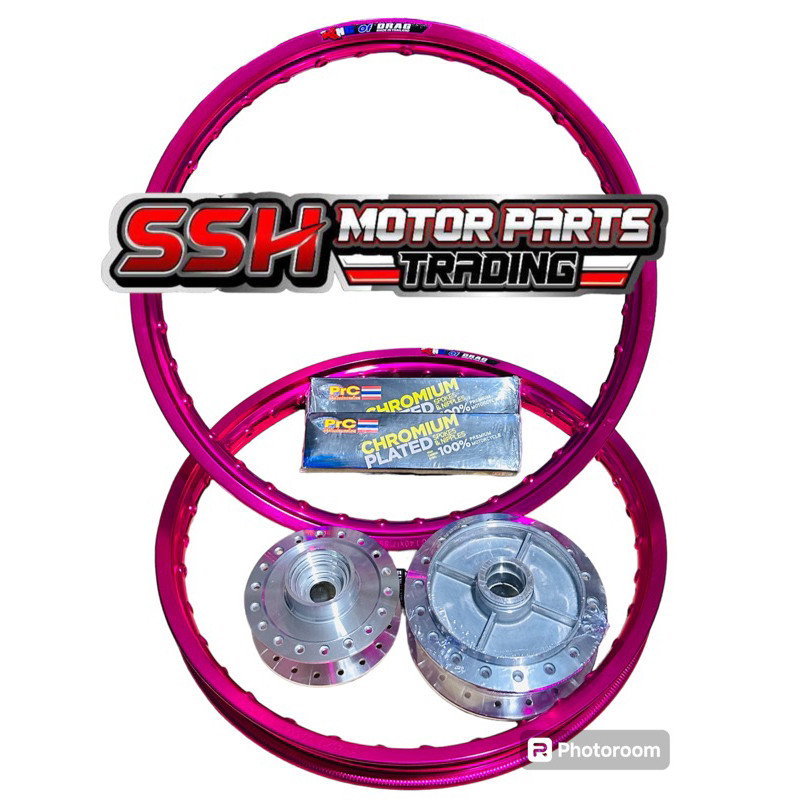 TAIKOM/KING DRAG RIM 1.4 PAIR WITH CROME HUB & RIOS SET | Shopee ...